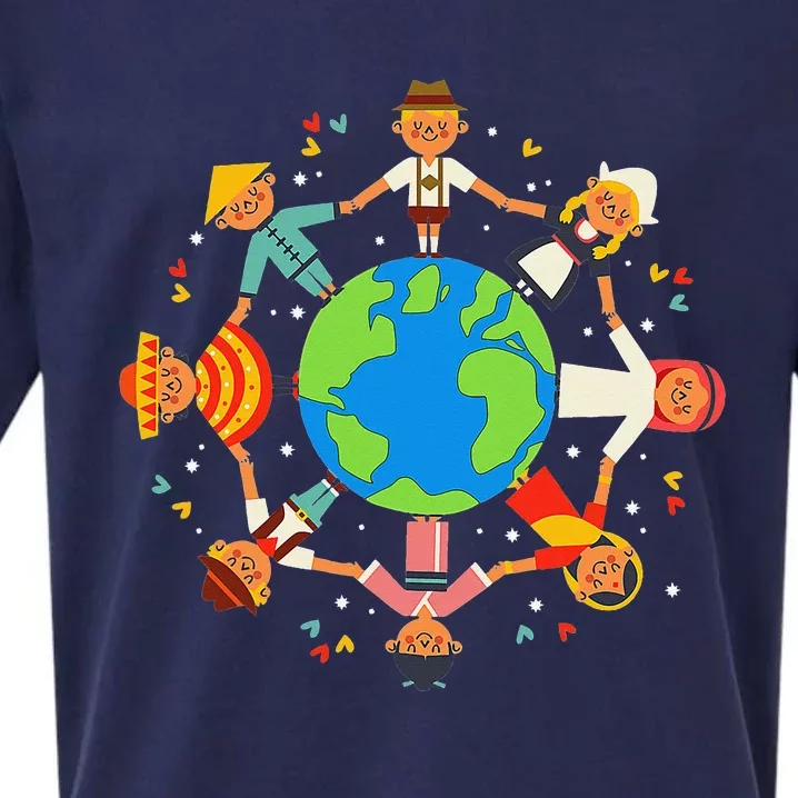 Cultural diversity Children Around the World Earth Day Sueded Cloud Jersey T-Shirt