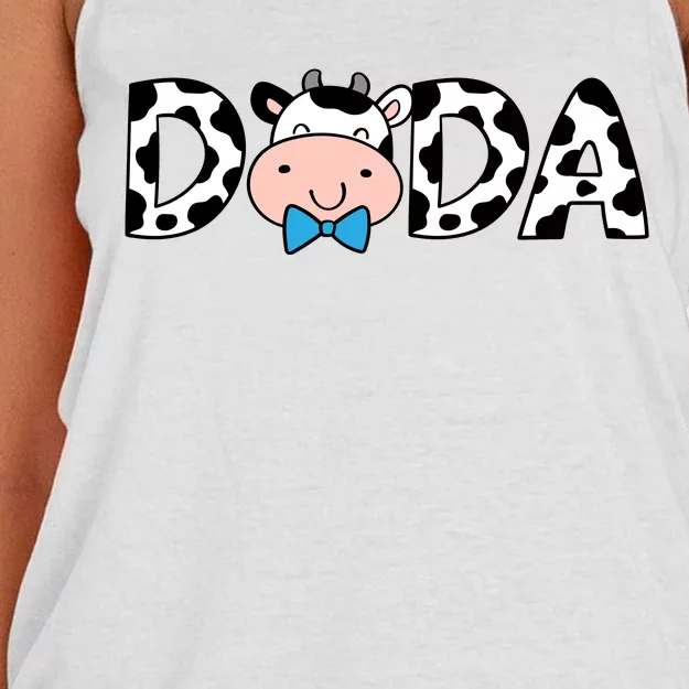 Cow Dada Women's Knotted Racerback Tank