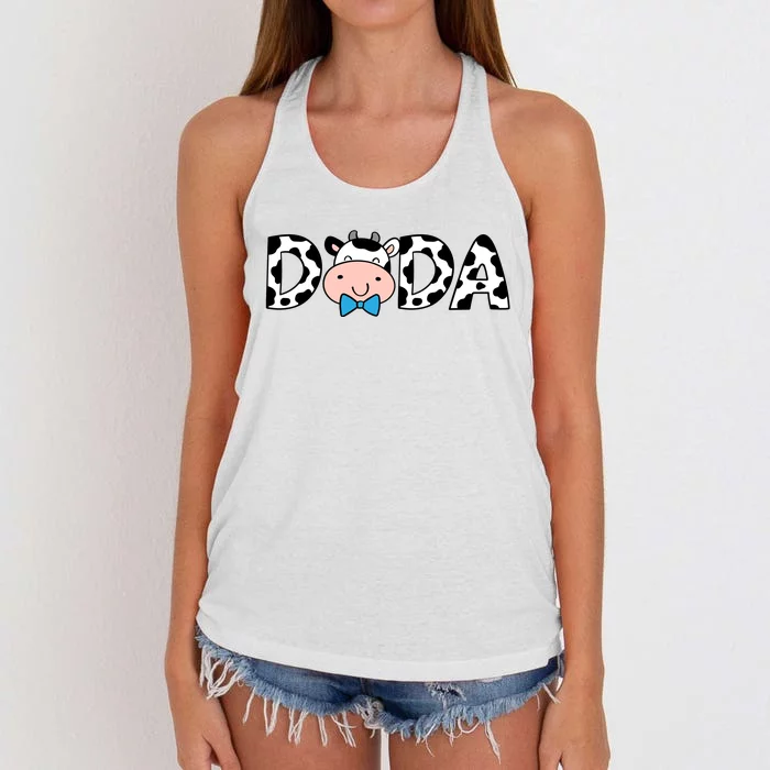 Cow Dada Women's Knotted Racerback Tank