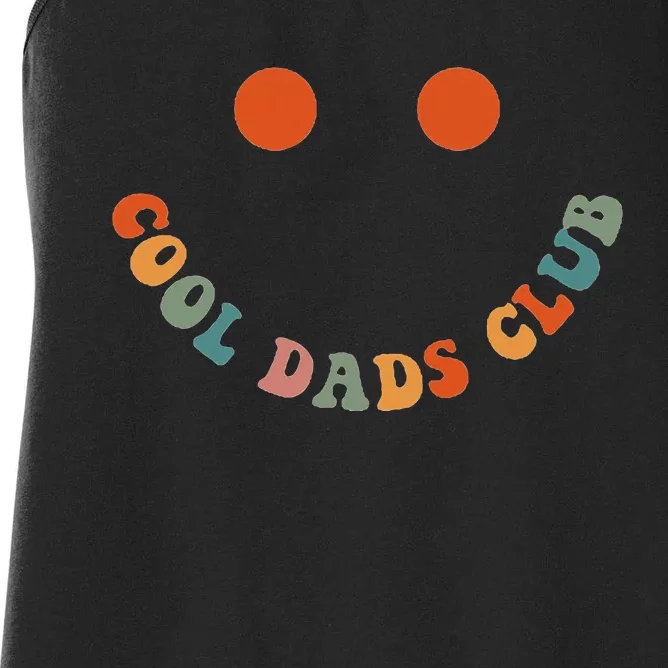 Cool Dads Club Retro Groovy Dad FatherS Day Women's Racerback Tank