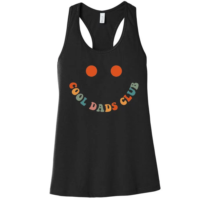 Cool Dads Club Retro Groovy Dad FatherS Day Women's Racerback Tank