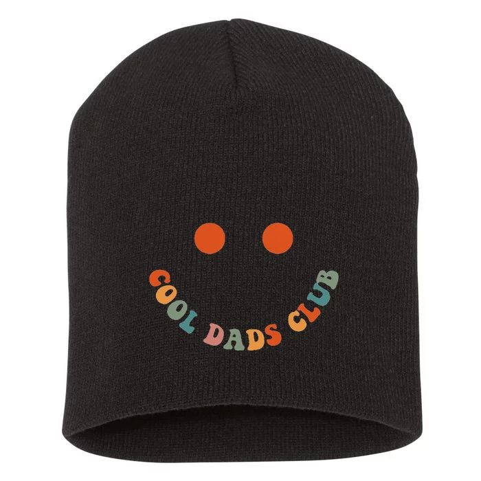 Cool Dads Club Retro Groovy Dad FatherS Day Short Acrylic Beanie