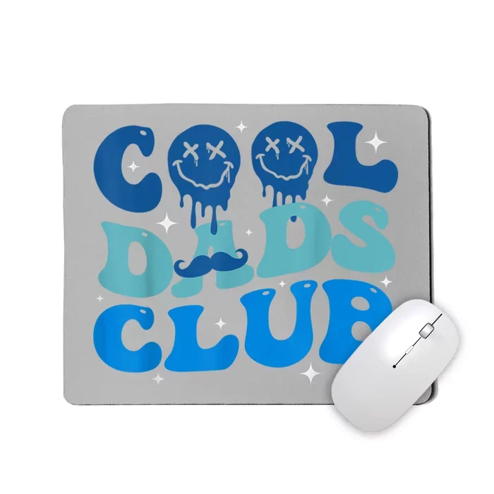 Cool Dads Club Funny Smile Fathers Day Gift Groovy Cool Dads Mousepad