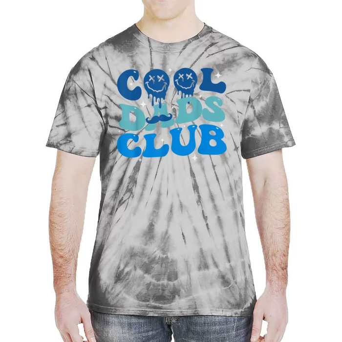 Cool Dads Club Funny Smile Fathers Day Gift Groovy Cool Dads Tie-Dye T-Shirt