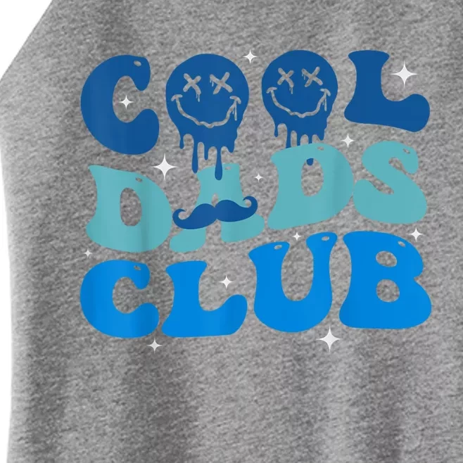 Cool Dads Club Funny Smile Fathers Day Gift Groovy Cool Dads Women’s Perfect Tri Rocker Tank