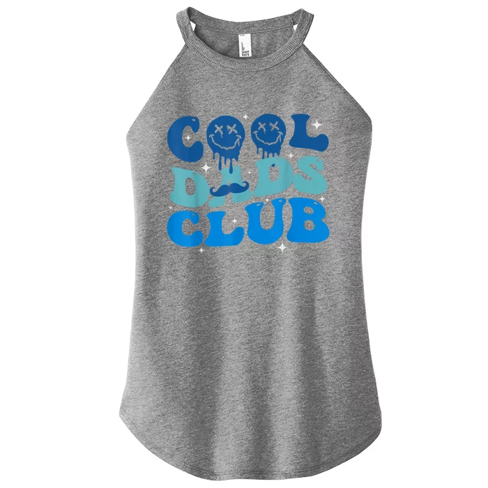 Cool Dads Club Funny Smile Fathers Day Gift Groovy Cool Dads Women’s Perfect Tri Rocker Tank