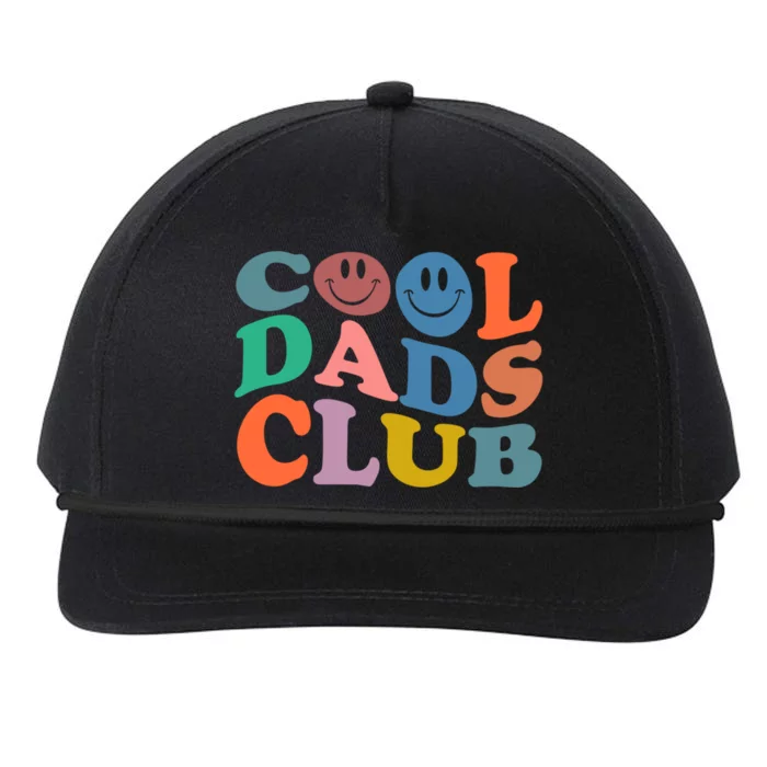 Cool Dads Club Funny Smile Fathers Day Gift Groovy Cool Dads Snapback Five-Panel Rope Hat