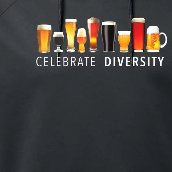 Celebrate Diversity Craft Beer Drinking Performance Fleece Hoodie