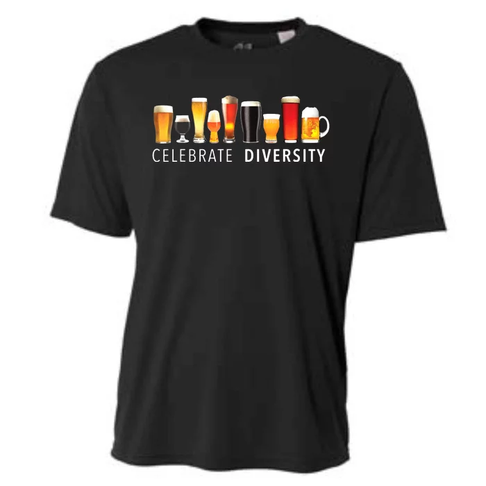 Celebrate Diversity Craft Beer Drinking Cooling Performance Crew T-Shirt