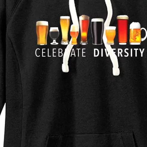 Celebrate Diversity Craft Beer Drinking Women's Fleece Hoodie