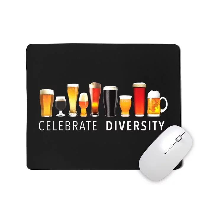 Celebrate Diversity Craft Beer Drinking Mousepad