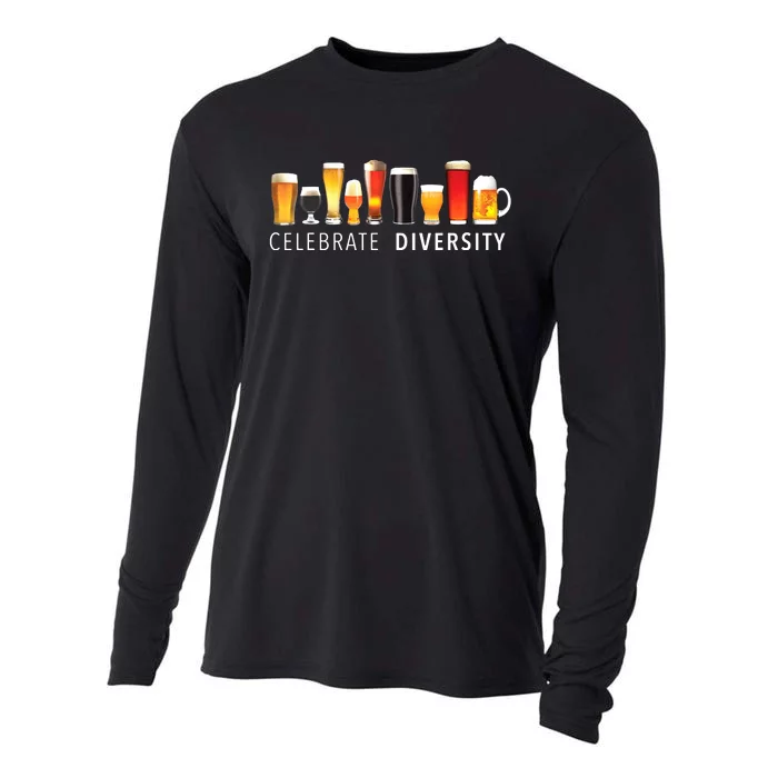 Celebrate Diversity Craft Beer Drinking Cooling Performance Long Sleeve Crew