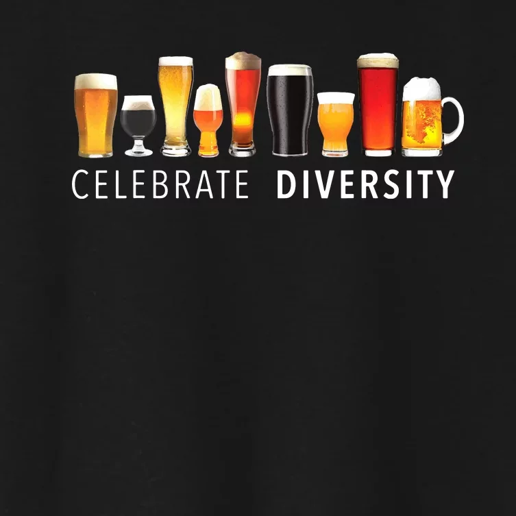 Celebrate Diversity Craft Beer Drinking Women's Crop Top Tee