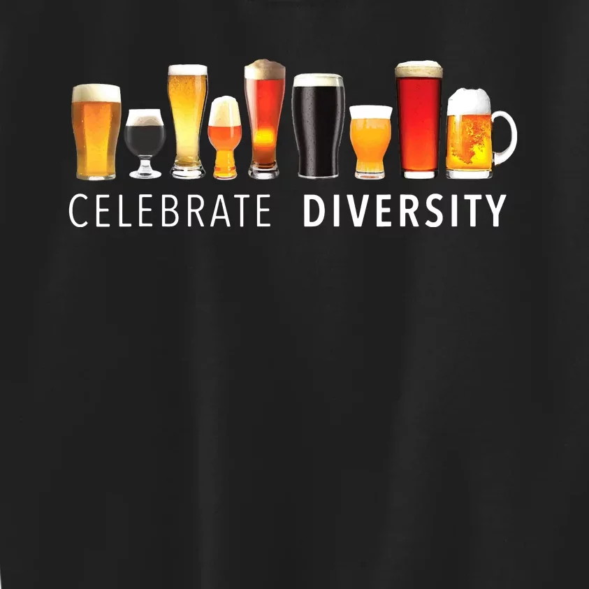 Celebrate Diversity Craft Beer Drinking Kids Sweatshirt