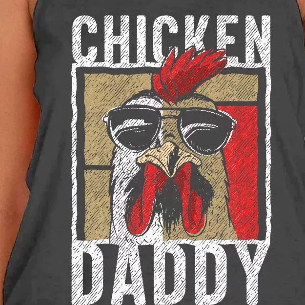 Chicken Daddy Chicken Farmer Father Of The Chicken Coop Women's Knotted Racerback Tank