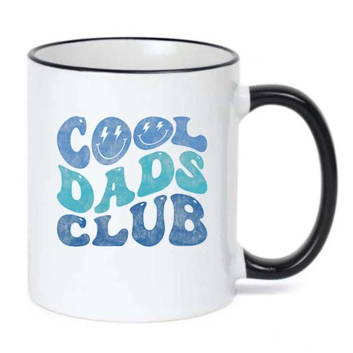 Cool Dads Club Funny Smile Fathers Day Gift Groovy Cool Dads Black Color Changing Mug