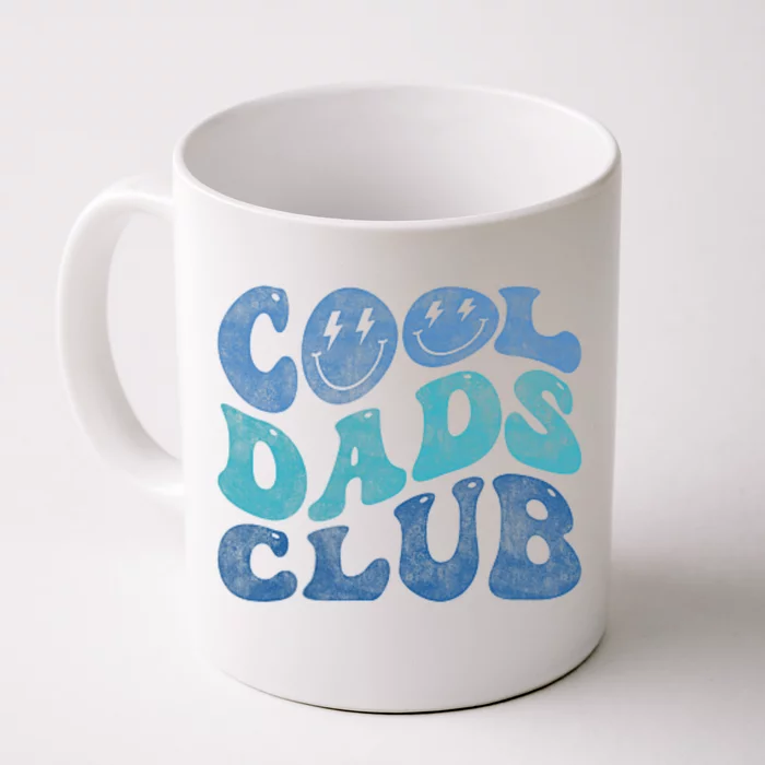 Cool Dads Club Funny Smile Fathers Day Gift Groovy Cool Dads Front & Back Coffee Mug