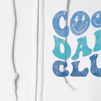 Cool Dads Club Funny Smile Fathers Day Gift Groovy Cool Dads Full Zip Hoodie