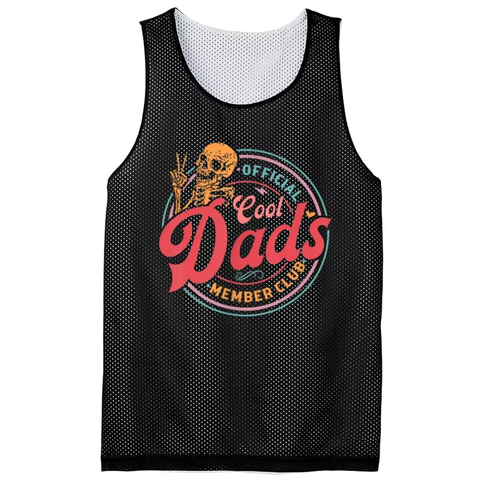 Cool Dads Club Funny Skelton Mesh Reversible Basketball Jersey Tank