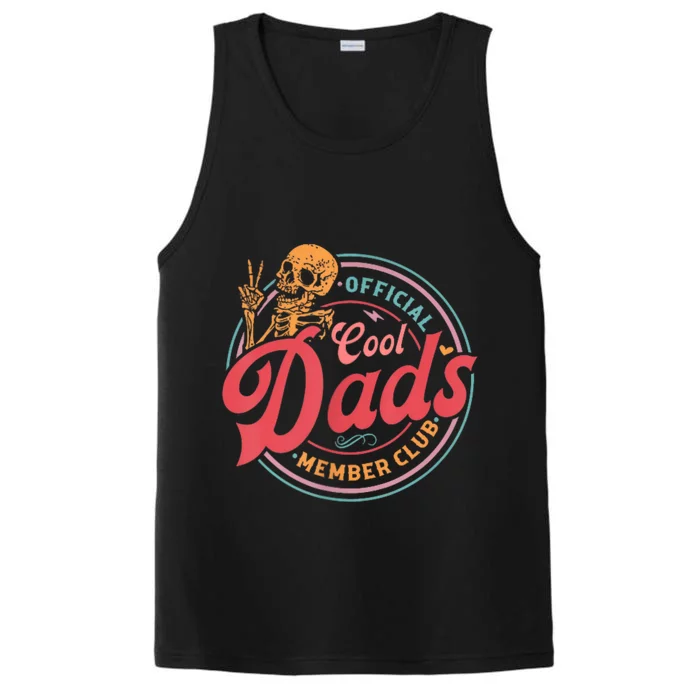 Cool Dads Club Funny Skelton Performance Tank