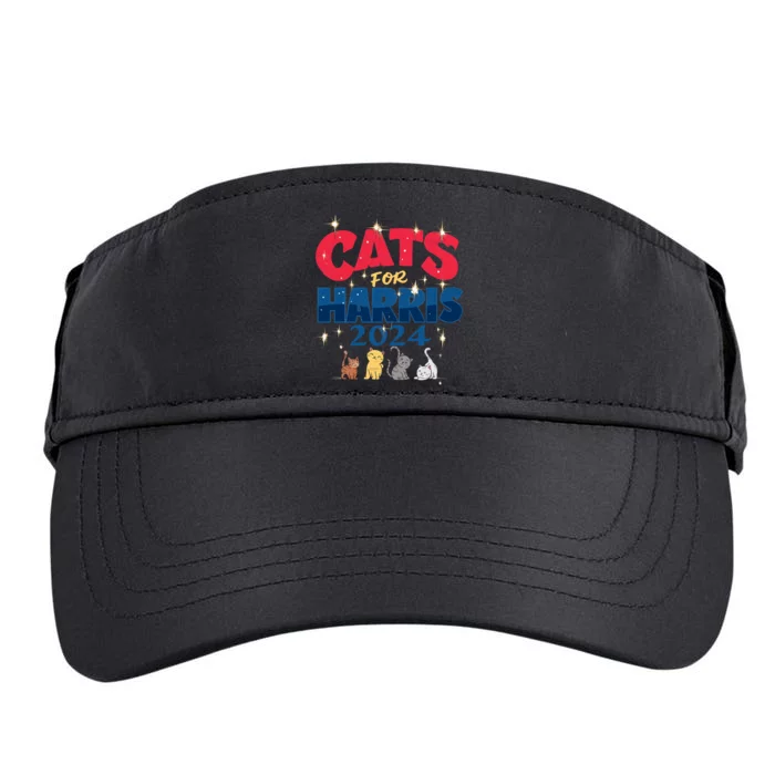 Cat Design Cats For Kamala Funny Harris Supporter Adult Drive Performance Visor