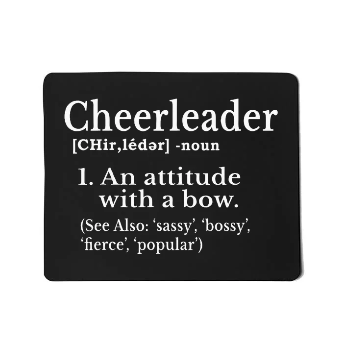 Cheerleader Definition Cheer Flyer Gifts Cheerleaders Mousepad