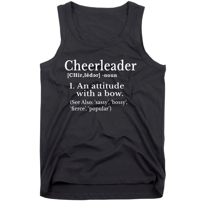 Cheerleader Definition Cheer Flyer Gifts Cheerleaders Tank Top