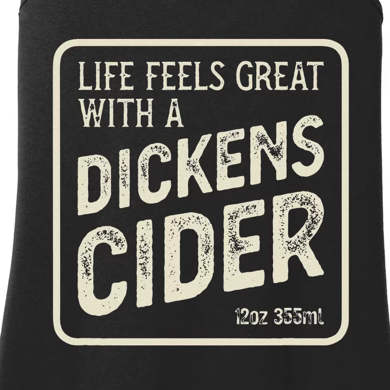 Cheeky Dickens Cider Bottle Label Witty Innuendo Ladies Essential Tank