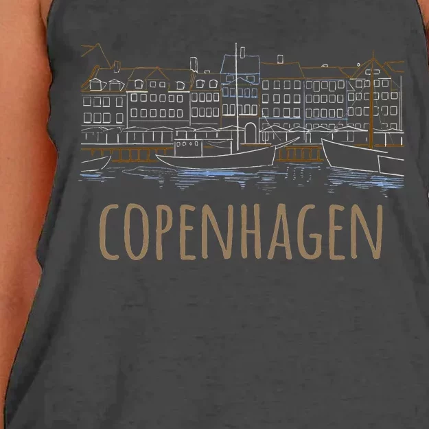 Copenhagen Denmark Women's Knotted Racerback Tank