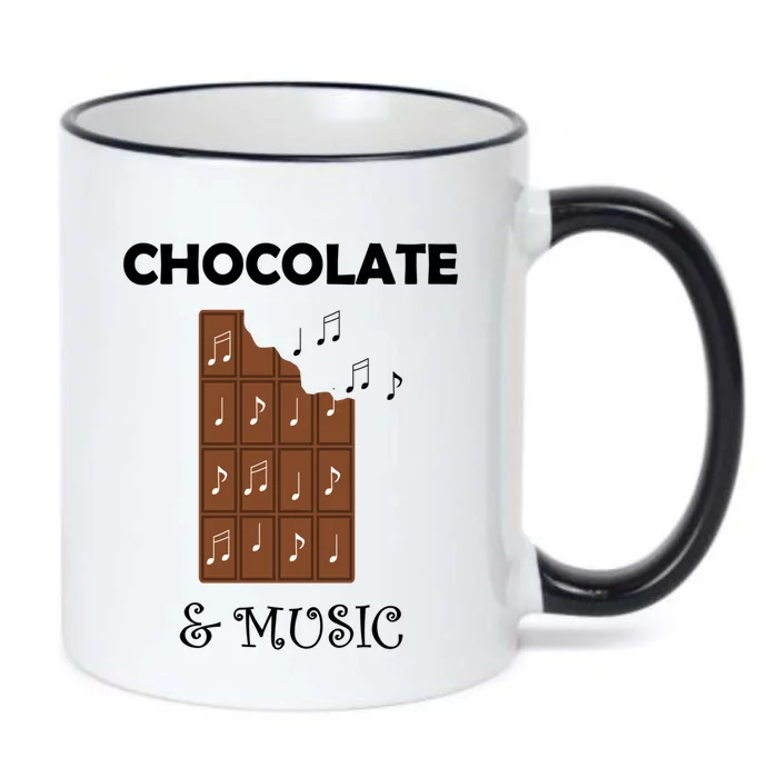 Chocolatier Dark Chocolate Lover Music Notes Musician Gift Black Color Changing Mug