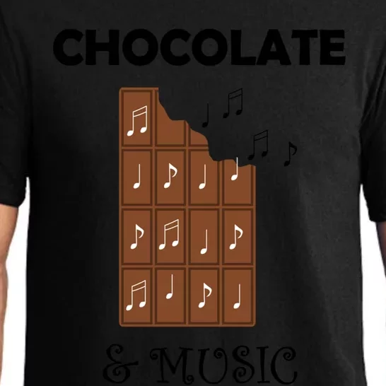 Chocolatier Dark Chocolate Lover Music Notes Musician Gift Pajama Set