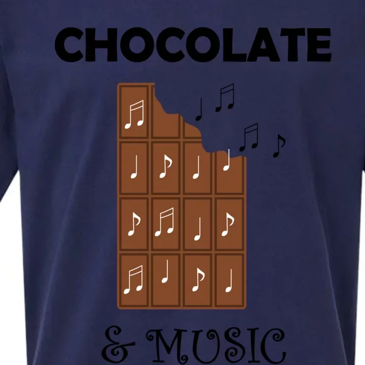 Chocolatier Dark Chocolate Lover Music Notes Musician Gift Sueded Cloud Jersey T-Shirt