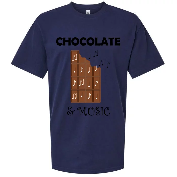 Chocolatier Dark Chocolate Lover Music Notes Musician Gift Sueded Cloud Jersey T-Shirt