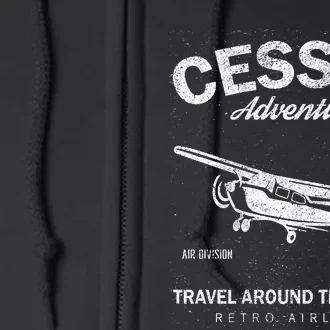 Cessna Distressed Full Zip Hoodie