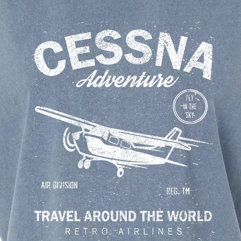 Cessna Distressed Garment-Dyed Women's Muscle Tee