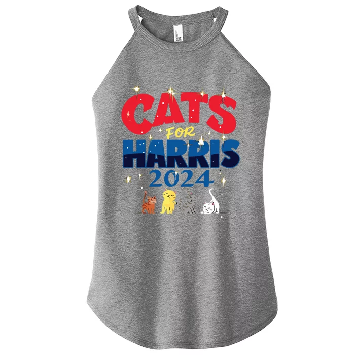 Cat Design Cats For Kamala Funny Harris Supporter Women’s Perfect Tri Rocker Tank