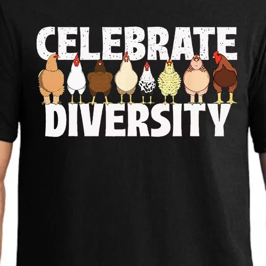 Celebrate Diversity Chicken Lover Farmyard Animal Lover Pajama Set