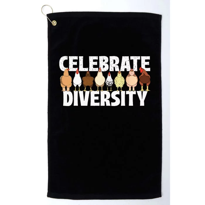 Celebrate Diversity Chicken Lover Farmyard Animal Lover Platinum Collection Golf Towel