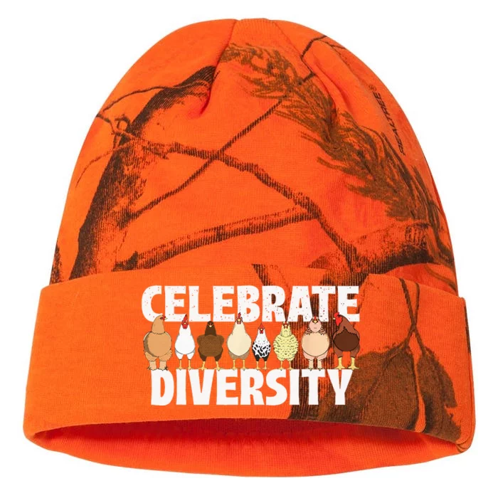 Celebrate Diversity Chicken Lover Farmyard Animal Lover Kati - 12in Camo Beanie