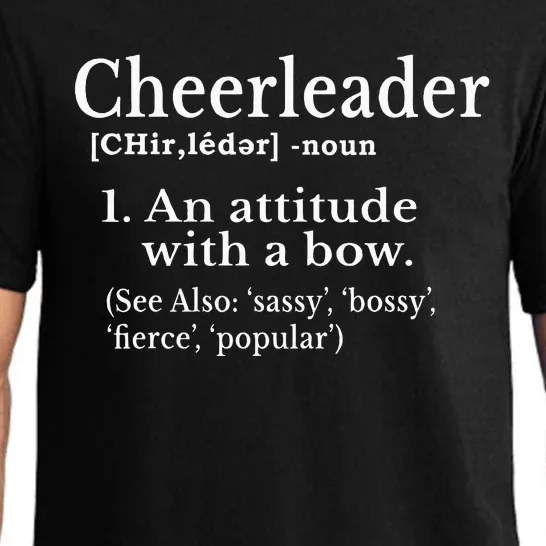 Cheerleader Definition Cheer Flyer Gifts Cheerleaders Pajama Set