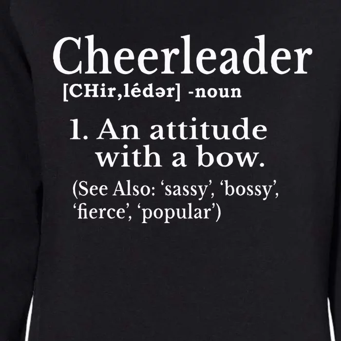 Cheerleader Definition Cheer Flyer Gifts Cheerleaders Womens California Wash Sweatshirt