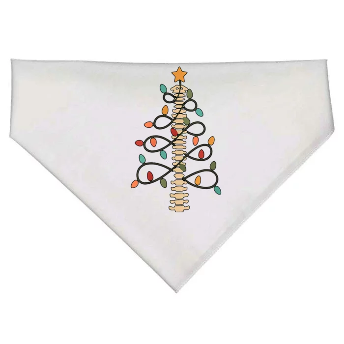 Chiropractor Doctor Christmas Lights Chiropractic Assistant USA-Made Doggie Bandana