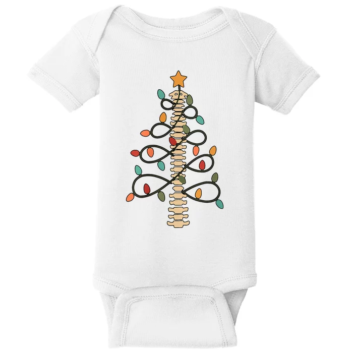 Chiropractor Doctor Christmas Lights Chiropractic Assistant Baby Bodysuit