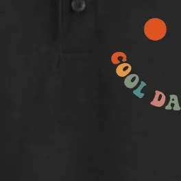 Cool Dads Club Retro Groovy Dad Fathers Day Dry Zone Grid Performance Polo