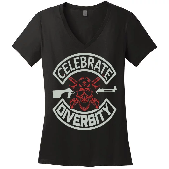 Celebrate Diversity Women's V-Neck T-Shirt