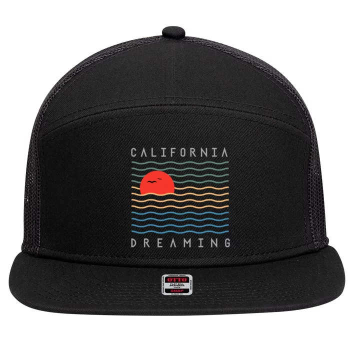 California Dreaming 7 Panel Mesh Trucker Snapback Hat