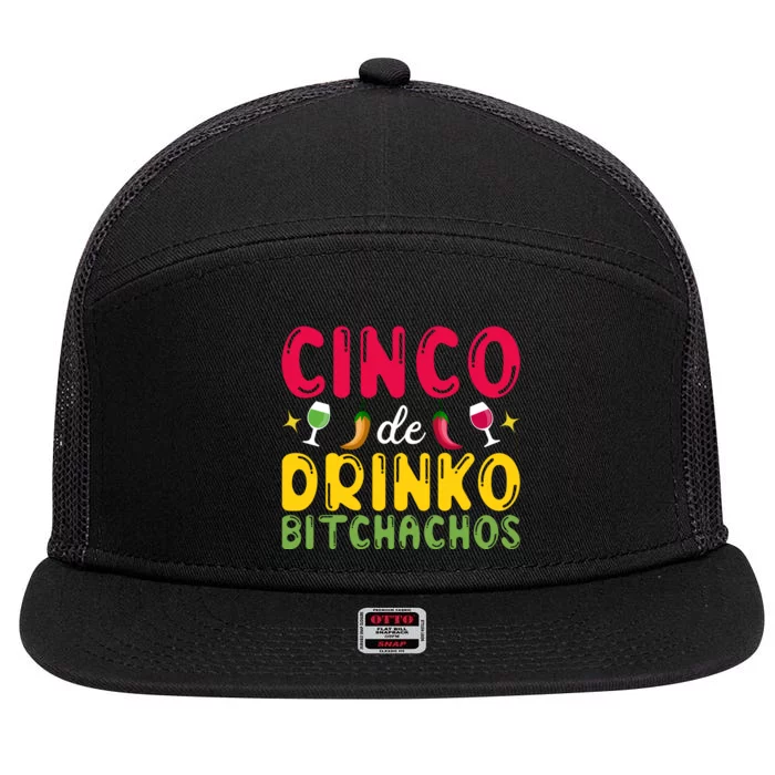 Cinco De Drinko Fiesta 7 Panel Mesh Trucker Snapback Hat