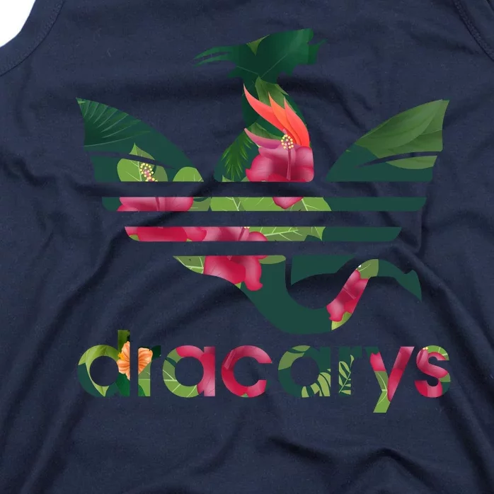 Cool Dracarys Dragon With Stripes Tank Top