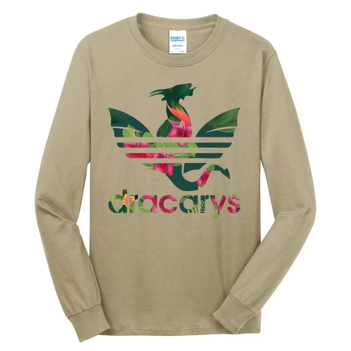 Cool Dracarys Dragon With Stripes Tall Long Sleeve T-Shirt