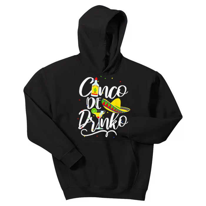 Cinco De Drinko Funny Cinco De Mayo Kids Hoodie